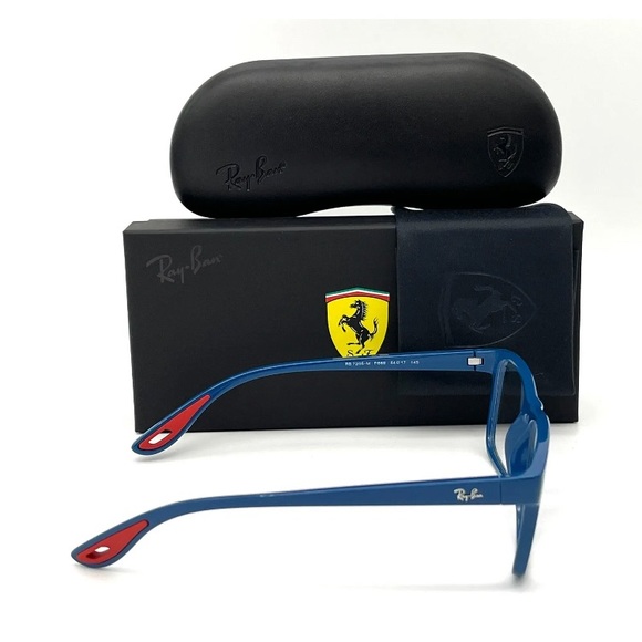 Ray Ban FERRARI RX7205M F669 Blue Vallarta / Demo Lens 54mm Eyeglasses RB72052M - Picture 4 of 4